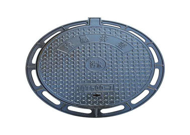 EN124 Standard Cast Iron Manhole Cover Square Dan Jenis Bulat Anti Dampak